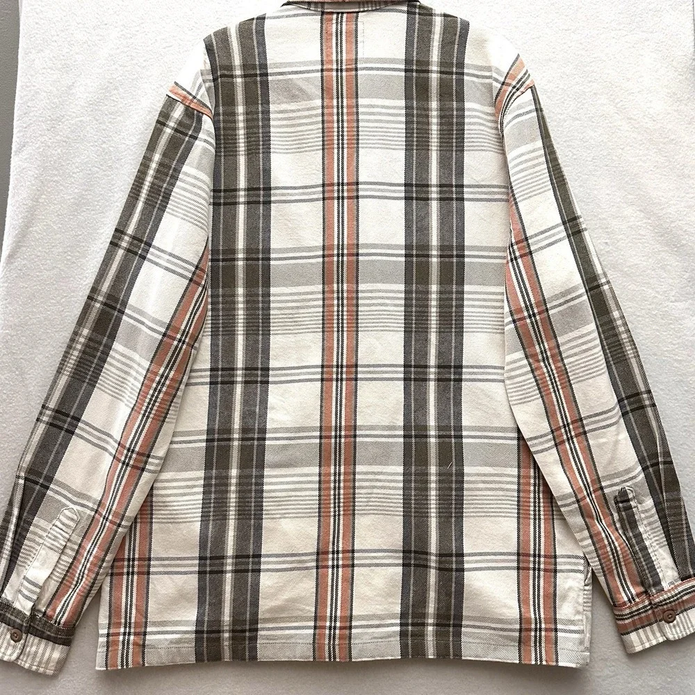 Much More Men's Large L Plaid Barn Chore Jacket Coat Zip‎ Pockets Mister Lady